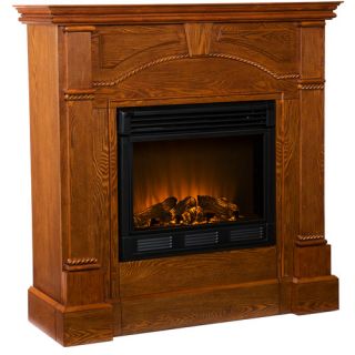 Carmel Electric Fireplace, Mission Oak