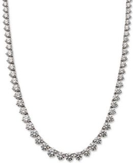 Arabella Sterling Silver Necklace, Swarovski Zirconia Necklace (53 ct