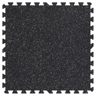 Groovy Mats Rubber Comfortable Mat 24 in. x 24 in. x 3/8 in.   Grey Speck    Groovy Mats