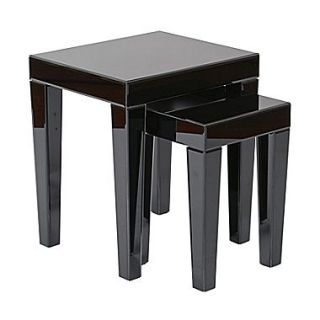 Ave Six Glass Reflections Nesting Table
