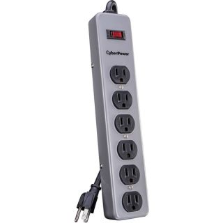 CyberPower CSB606M Essential Surge 6 Outlets Surge with 900J, 6FT Cor