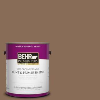 BEHR Premium Plus 1 gal. #BNC 34 Spiced Latte Eggshell Enamel Interior Paint 230001