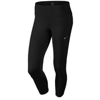 Nike Dri FIT Epic Run Crop   Womens   Running   Clothing   Black/Black/Reflective Silver