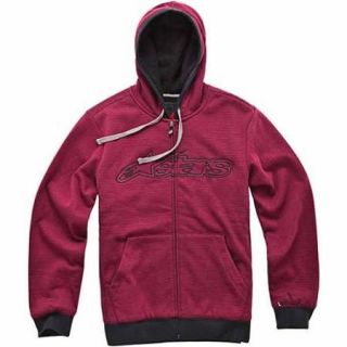 Alpinestars Verde Zip Up Fleece Hoody Burgundy XL