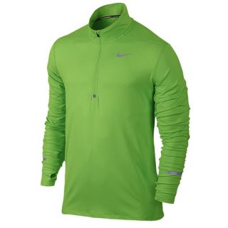 Nike Dri FIT Element 1/2 Zip   Mens   Running   Clothing   Green Pulse/Reflective Silver