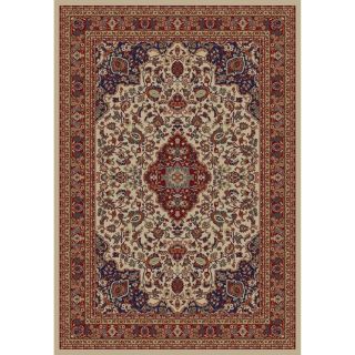 Concord Global Valencia Ivory Rectangular Indoor Woven Oriental Area Rug (Common: 9 x 13; Actual: 111 in W x 150 in L x 9.25 ft Dia)