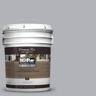 BEHR Premium Plus Ultra 5 gal. #770E 3 Pewter Mug Flat Exterior Paint 485405