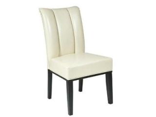 Metro Pleated Back Parson Leather Dining Chair