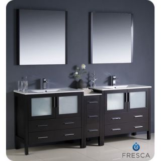Fresca Torino 84 Double Modern Bathroom Vanity Set with Mirror