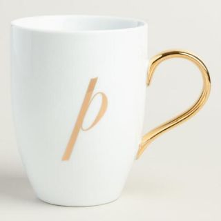 P Gold Monogram Mug