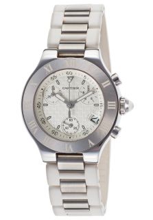 Women's Pre Owned 21 Chrono White Rubber and Dial SS