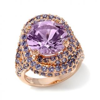 Jean Dousset 8.2ct Created Pink Sapphire and Simulated Tanzanite Rose Vermeil R   7625167
