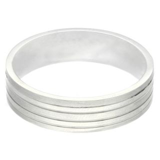Gravity Stainless Steel Mens Matte Striped Ring   16100732