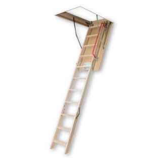 Fakro 8 ft. 11 in., 22.5 in. x 47 in. Insulated Wood Attic Ladder with 300 lb. Load Capacity Type IA Duty Rating 66801