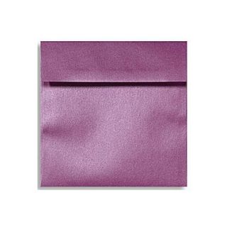 LUX 6 1/2 x 6 1/2 Square Envelopes W/Glue, Punch Metallic Purple, 1000/BX