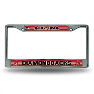 Chrome License Plate Frame with Bling   Arizona Diamondbacks   7574682