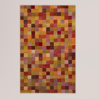 Sunset Squares Tufted Wool Rug