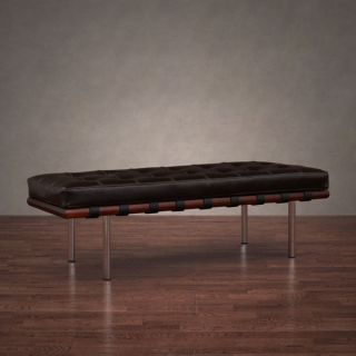 Andalucia Leather/ Walnut Wood 50 Bench   Shopping   Great