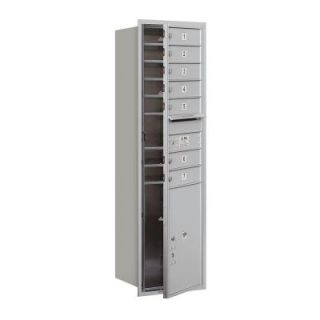 Salsbury Industries 55 in. 15 Door High Unit Aluminum Private Front Loading 4C Horizontal Mailbox with 7 MB1 Doors/1 PL6 3715S 07AFP