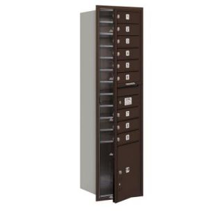 Salsbury Industries 56 3/4 in. H x 16 3/4 in. W Bronze Front Loading 4C Horizontal Mailbox with 9 MB1 Doors/1 PL 3716S 09ZFU