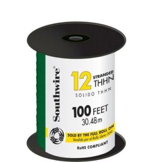 Southwire 100 ft. 12 Green Stranded THHN Wire 22968252
