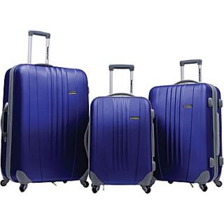 Travelers Choice TC3300 Toronto 3 Piece Hardside Spinner Luggage Set, Navy