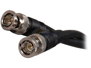 BYTECC BNC 75K 75 ft. BNC Composite Video cable, Male to Male, Black M M