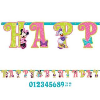 Minnie Mouse Add An Age Letter Banner (Each)   Party Supplies: Party Supplies