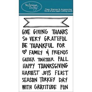 Technique Tuesday 4 x 6 Clear Stamp, Giving Thanks Banners
