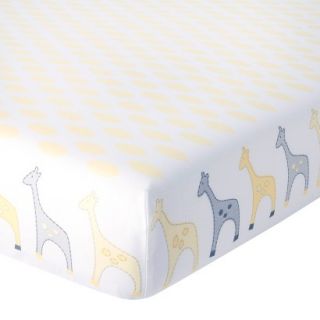 add to registry for Circo® Duo Print Fitted Sheet   Yellow Giraffe