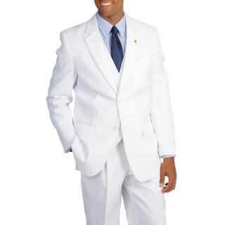 Stacy Adams Mens Solid White 3 piece Suit   Shopping   Big
