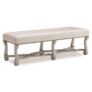 Upholstered Bench in Gray