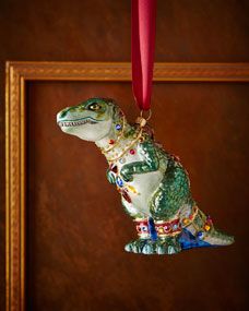 Jay Strongwater T Rex Christmas Ornament