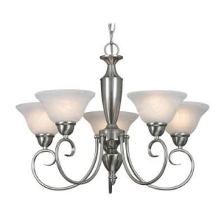 Yvette Collection 5 Light Pewter Chandelier 395MPPWMBL