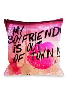 My Boyfriend is Out of Town Pillow by OneBellaCasa