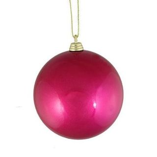 Satin Pink Magenta Shatterproof Christmas Ball Ornament 4" (100mm)