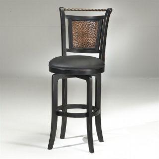 Hillsdale Norwood 30.5" Swivel Bar Stool in Black and Copper   4935 830S