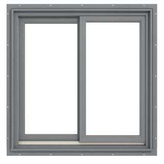 JELD WEN Premium Both Operable Aluminum Clad Double Pane Annealed New Construction Sliding Window (Rough Opening: 48.063 in x 48.563 in; Actual: 47.313 in x 47.563 in)
