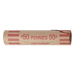 Brand Preformed Tubular Coin Wrappers Penny Pack Of 48