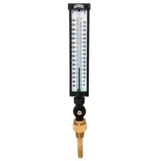 Winters Instruments TIM Series 9 in. Valox Case Thermometer with 3/4 in. NPT Brass Thermowell and Temperature Range of 30 to 180°F/C TIM104