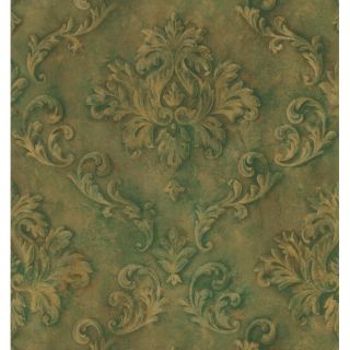 Brewster Wallcovering Rustic Italian Large Scale Damask Wallpaper