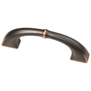 Liberty 3 or 3 3/4 in. (76 or 96mm) Venetian Bronze with Copper Highlights Rib Dual Mount Cabinet Pull P20328 VBC CP