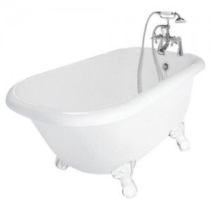 American Bath Factory T040B WH Jester Bathtub Faucet Package 1   White
