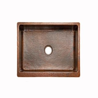Premier Copper Products 25 x 22 Hammered Single Basin Farmhouse