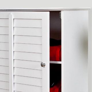 Standing Bathroom Louvered Cabinet