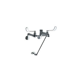 Wall Mounted Bathroom Faucet with Double Lever Handles