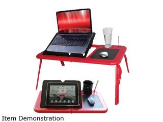 E Stand Adjustable Notebook Stand with Built in Cooling System LD 09 RED/BLACK