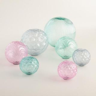 Extra Small Glass Sphere Decor Set of 3