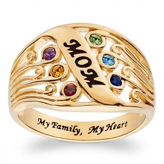 "Mom" Family Birthstone Ring   7586094