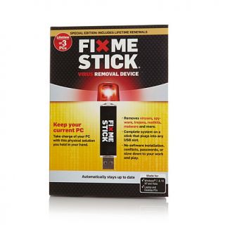 FixMeStick Lifetime Virus Removal for 3 Computers with 1 Year SOS Online Backup   7903769